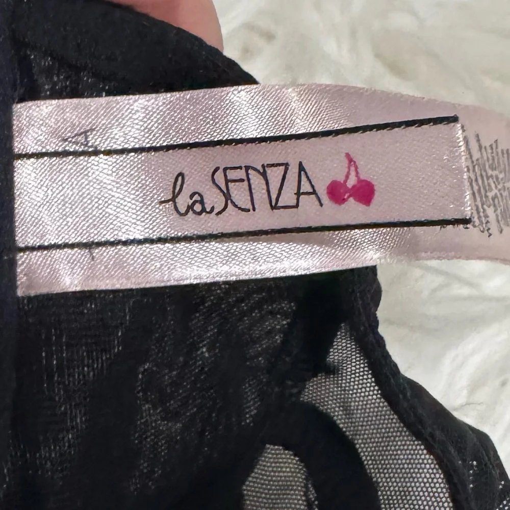 La Senza black‎ lace jewelled lingerie slip size L - Picture 5 of 6